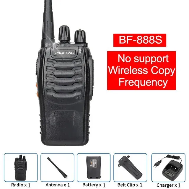 1/2 PCS Baofeng BF 888S Walkie Talkie UHF 400 470MHz 888s Long Range Two Way Ham Radios Transceiver for Hunting Hotel