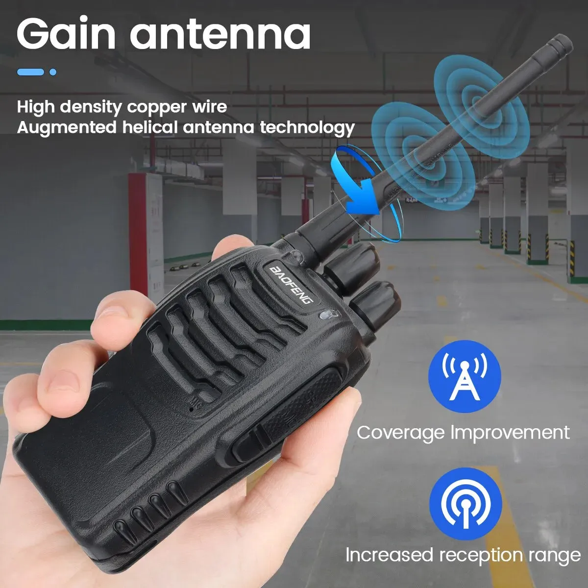 1/2 PCS Baofeng BF 888S Walkie Talkie UHF 400 470MHz 888s Long Range Two Way Ham Radios Transceiver for Hunting Hotel