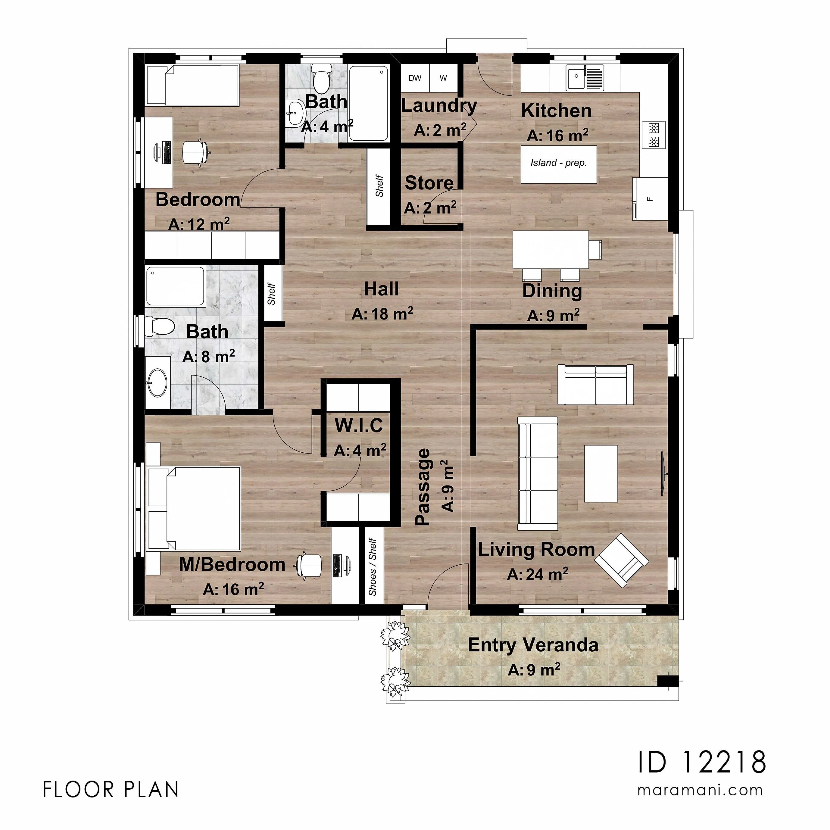 2 Bedroom House - ID 12218