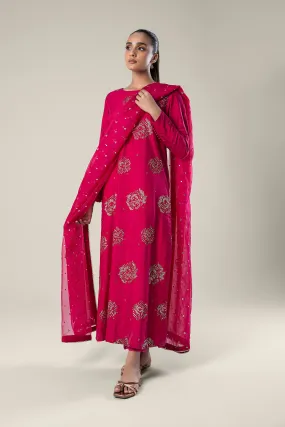 2 Pc Embroidered Raw Silk Suit | MB-WF24-30