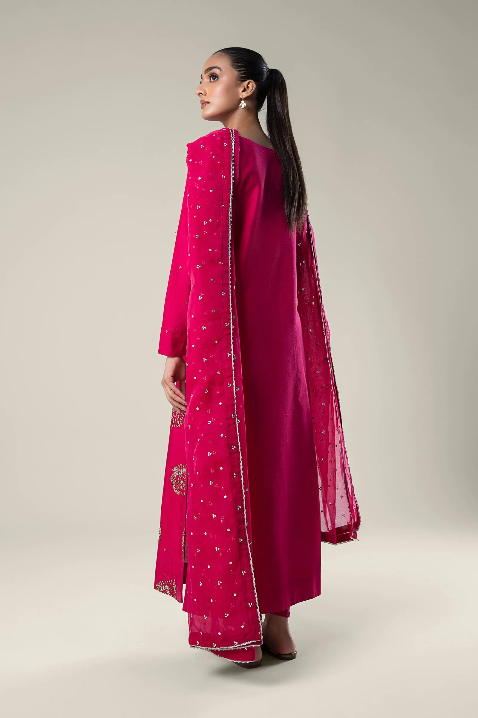 2 Pc Embroidered Raw Silk Suit | MB-WF24-30