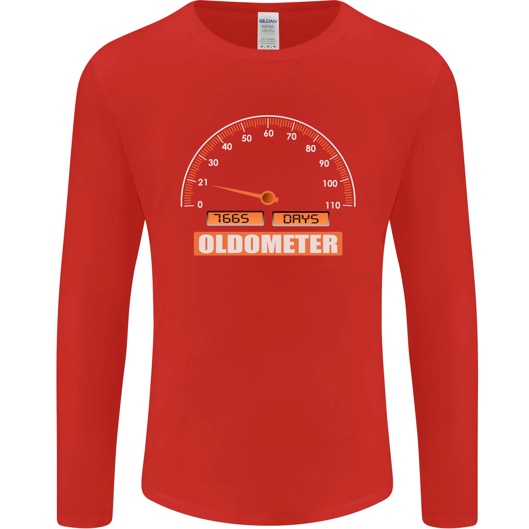 21st Birthday 21 Year Old Ageometer Funny Mens Long Sleeve T-Shirt