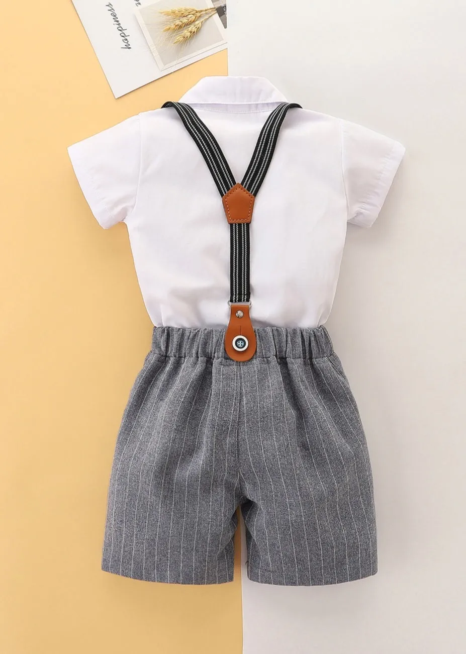 4PSC Gentleman Suit.   (Romper also available in younger boys with shirt) #2000196