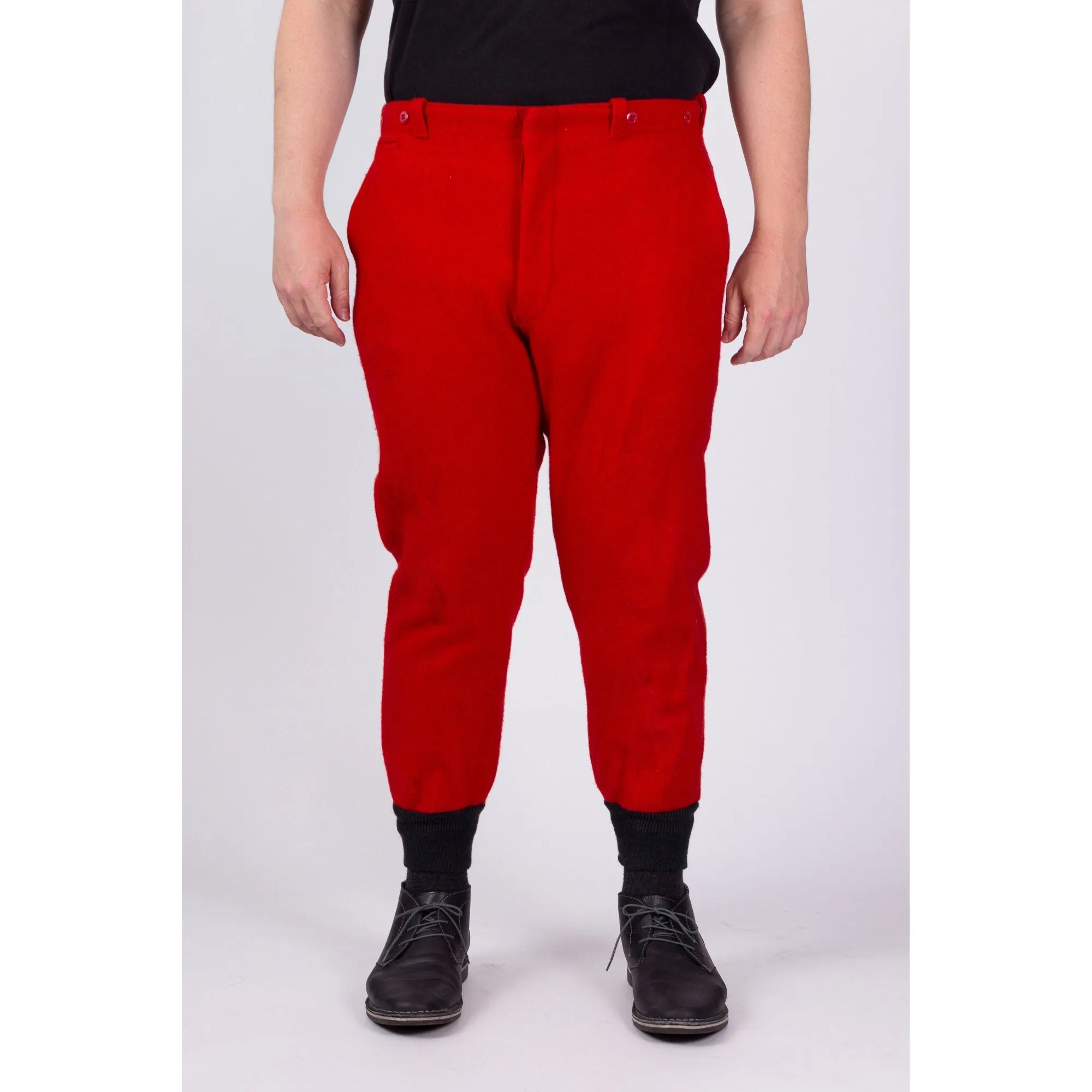 60s Red Wool Hunting Pants - 38" Waist