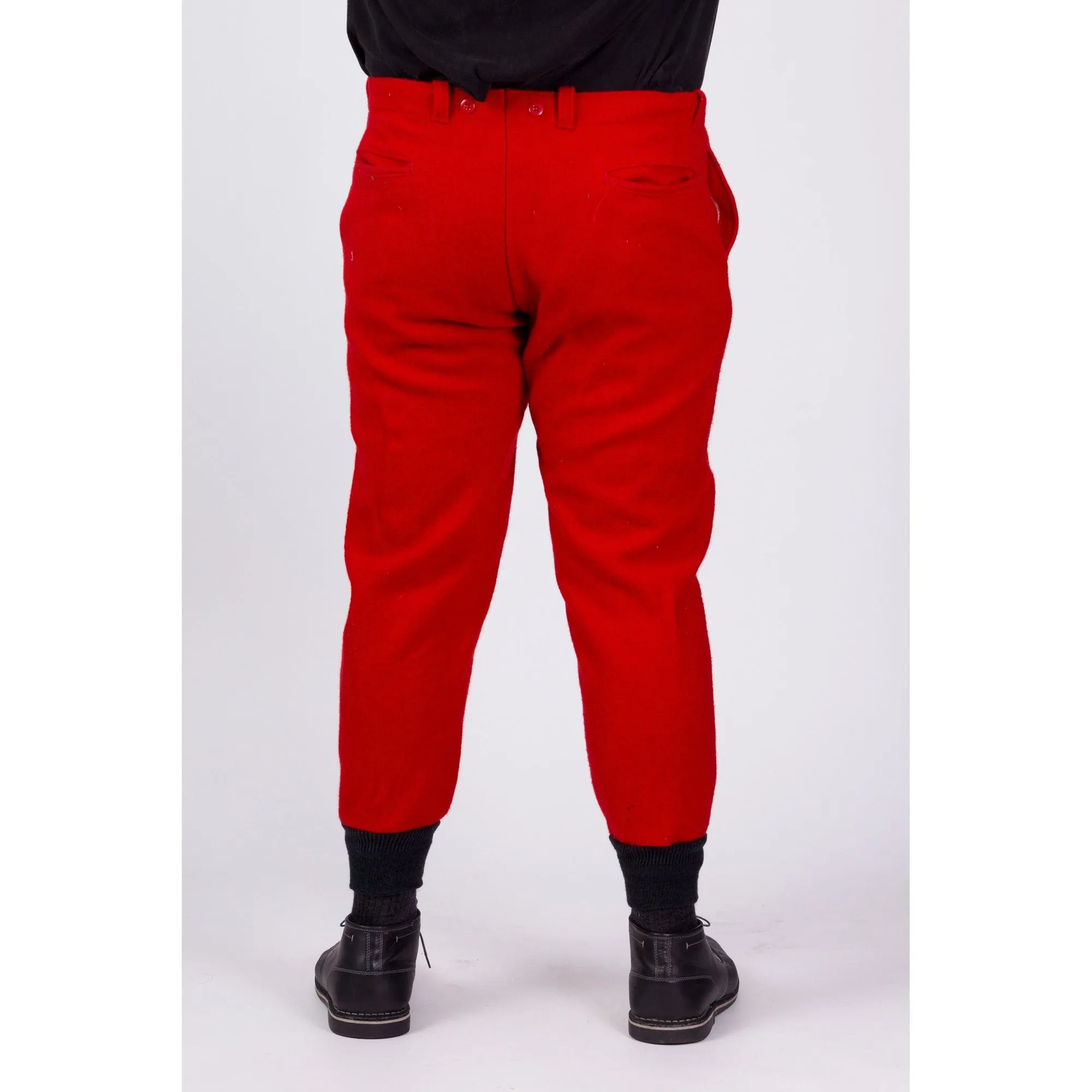 60s Red Wool Hunting Pants - 38" Waist