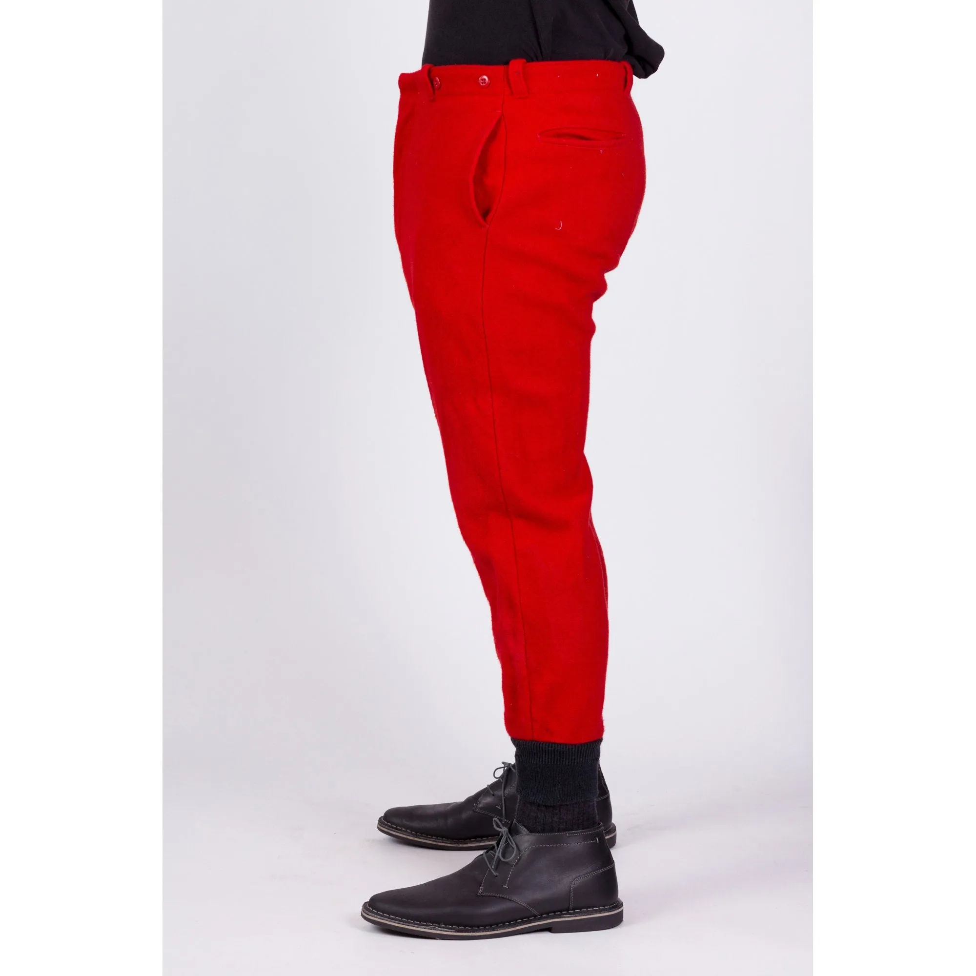 60s Red Wool Hunting Pants - 38" Waist