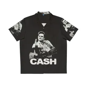 Action The Cash Face Johnny Cash Hawaiian Shirt