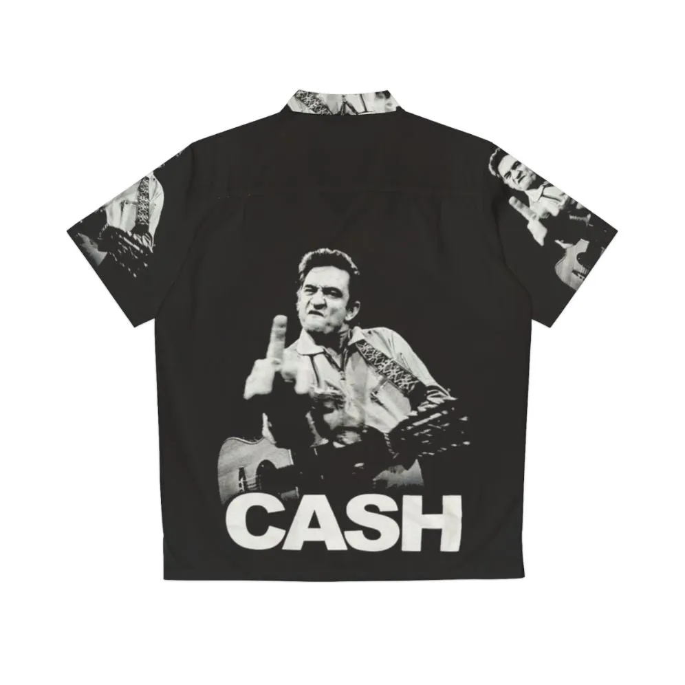 Action The Cash Face Johnny Cash Hawaiian Shirt