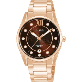 Alba Fashion Analogue Rose Gold Stainless Steel Watch AG8M58X