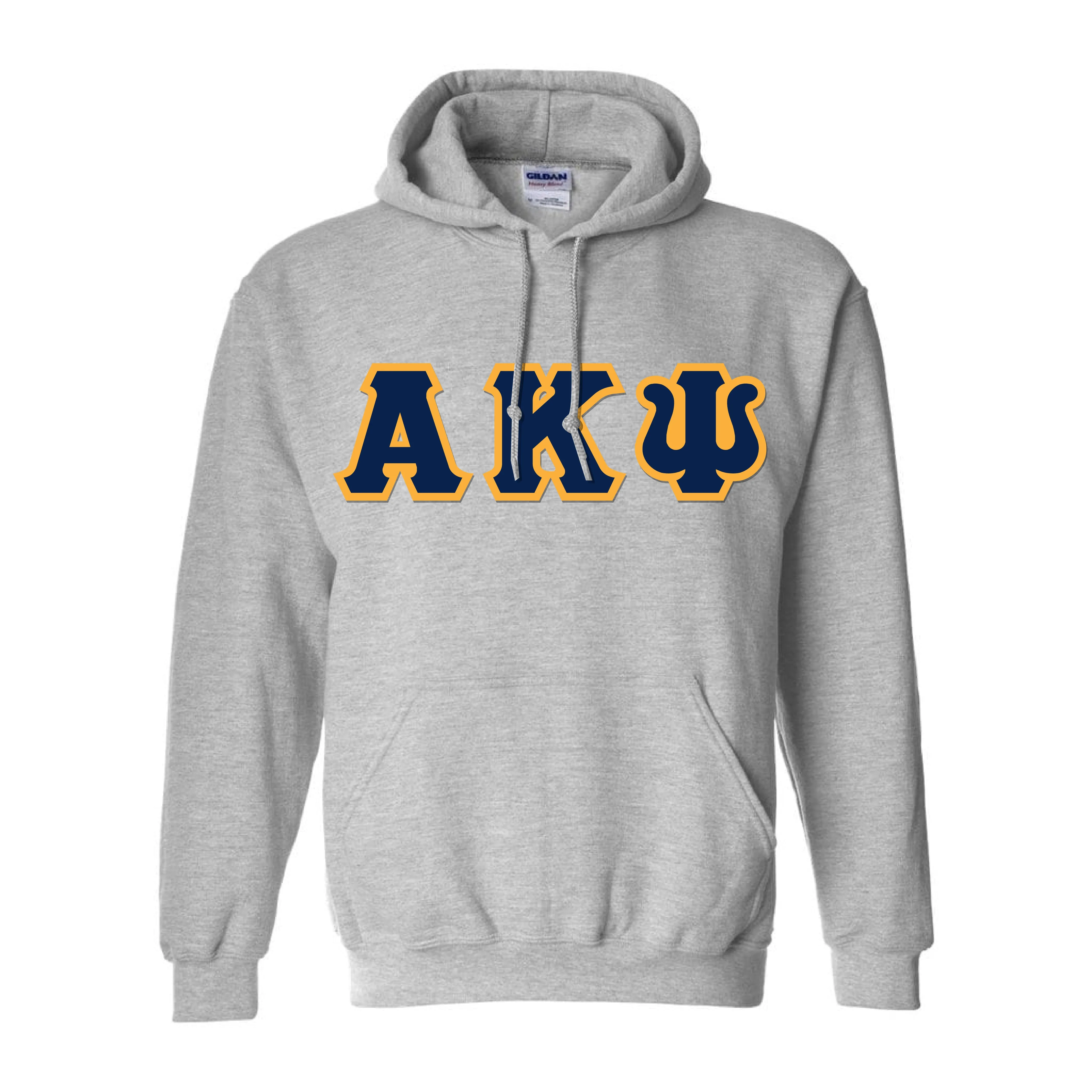 Alpha Kappa Psi Hooded Sweatshirt - G185 - TWILL