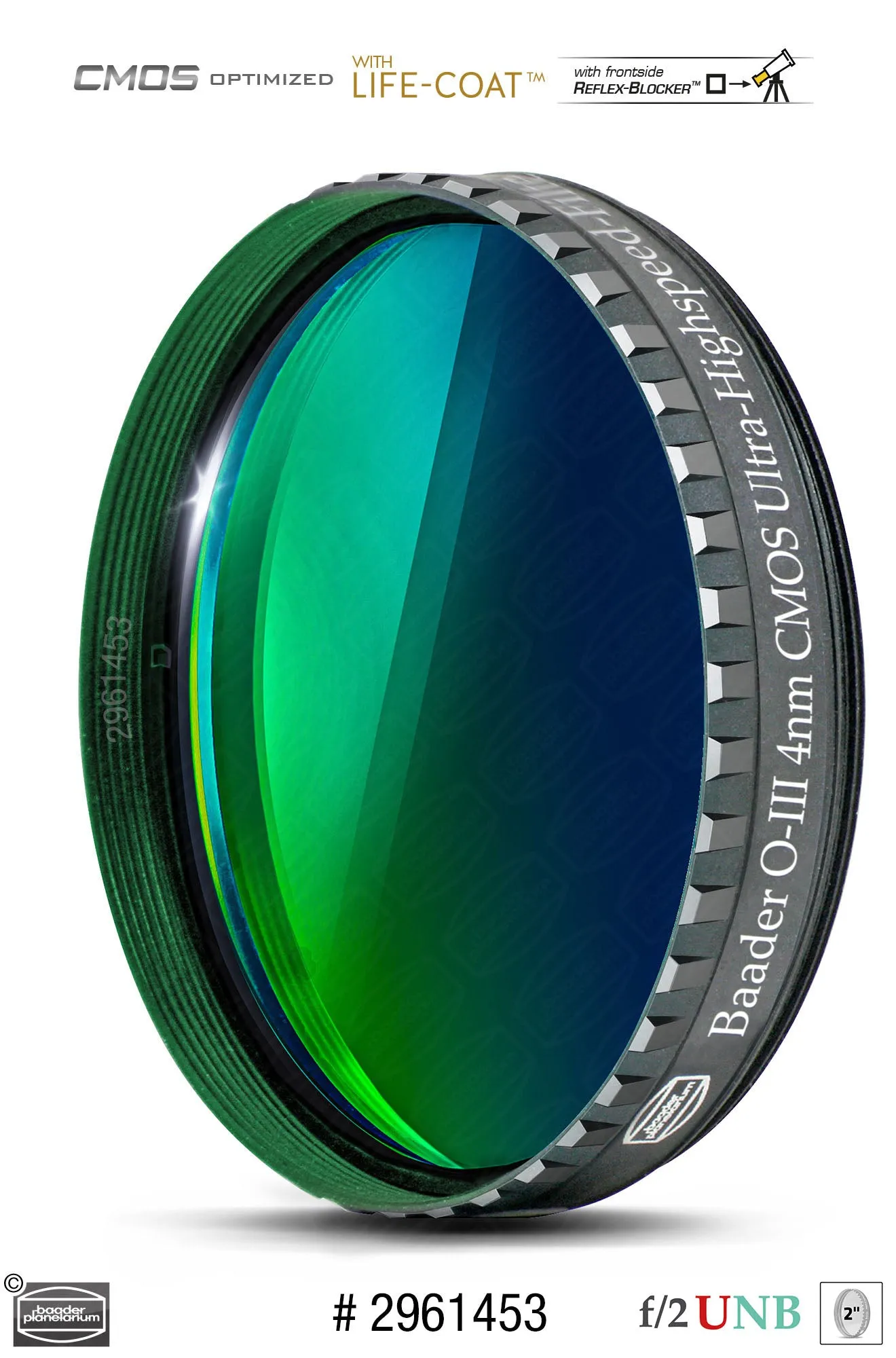 Baader 3.5 / 4nm f/2 Ultra-Highspeed Filters – CMOS-optimized (H-alpha / O-III / S-II)