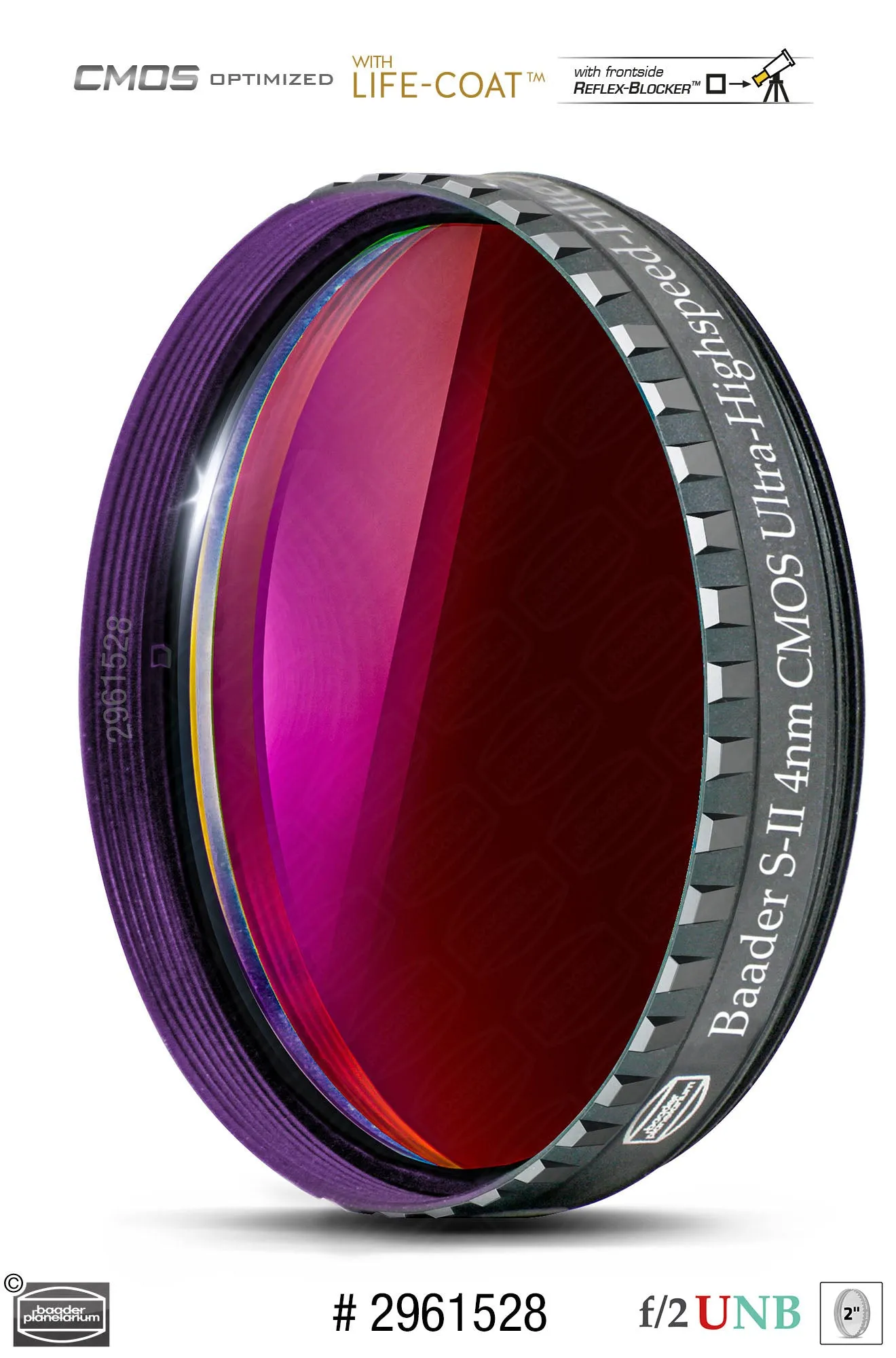 Baader 3.5 / 4nm f/2 Ultra-Highspeed Filters – CMOS-optimized (H-alpha / O-III / S-II)