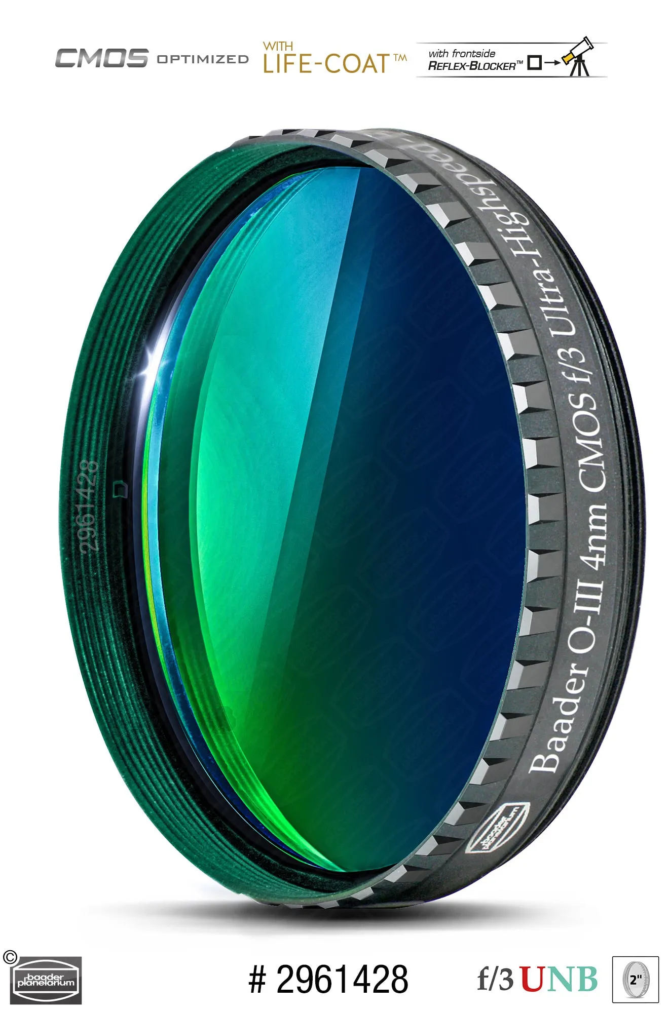 Baader 3.5 / 4nm f/3 Ultra-Highspeed Filters – CMOS-optimized (H-alpha / O-III / S-II)