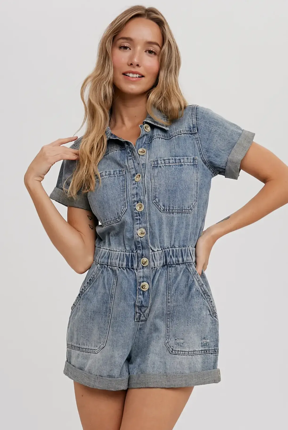 Baby Blues Denim Romper