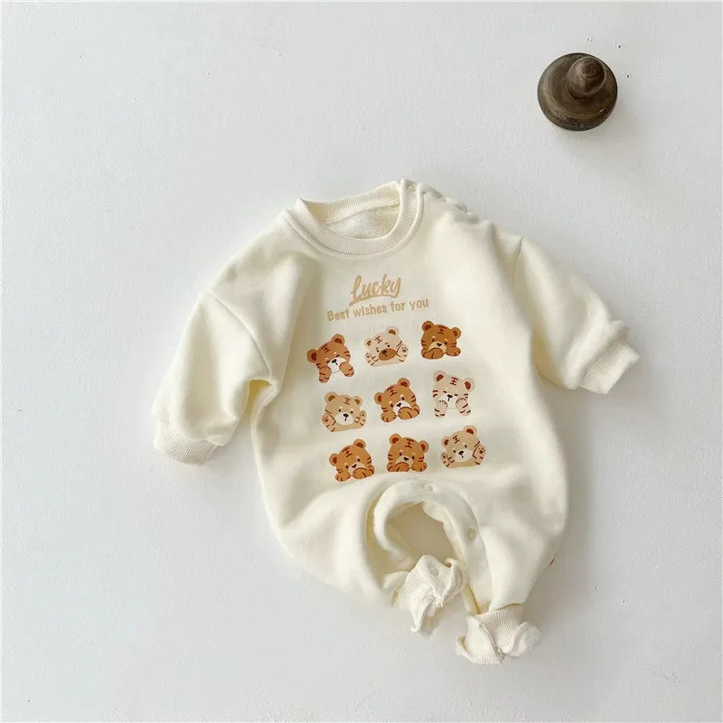 Baby Fleece-Lined Unisex Teddy Romper