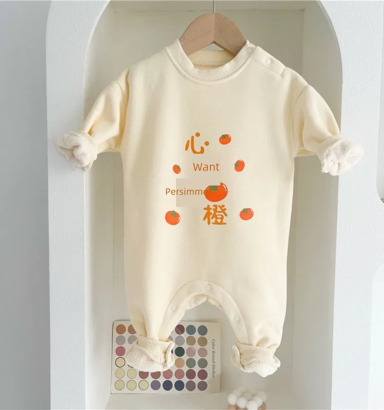 Baby Fleece-Lined Unisex Teddy Romper