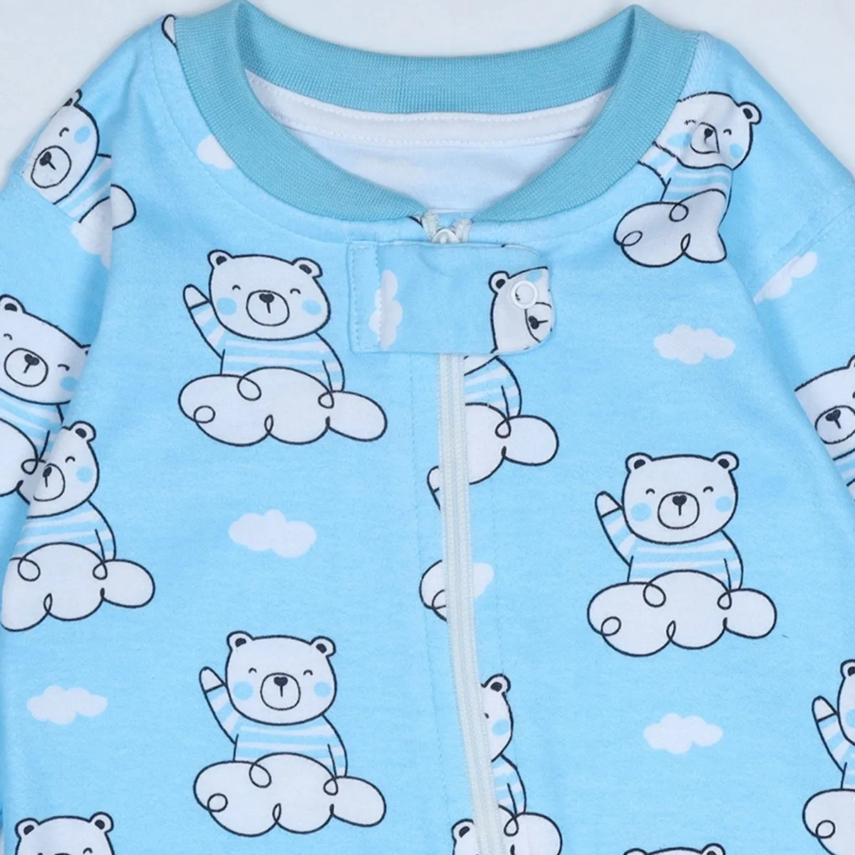 Baby Zipper Romper - Hello Bear