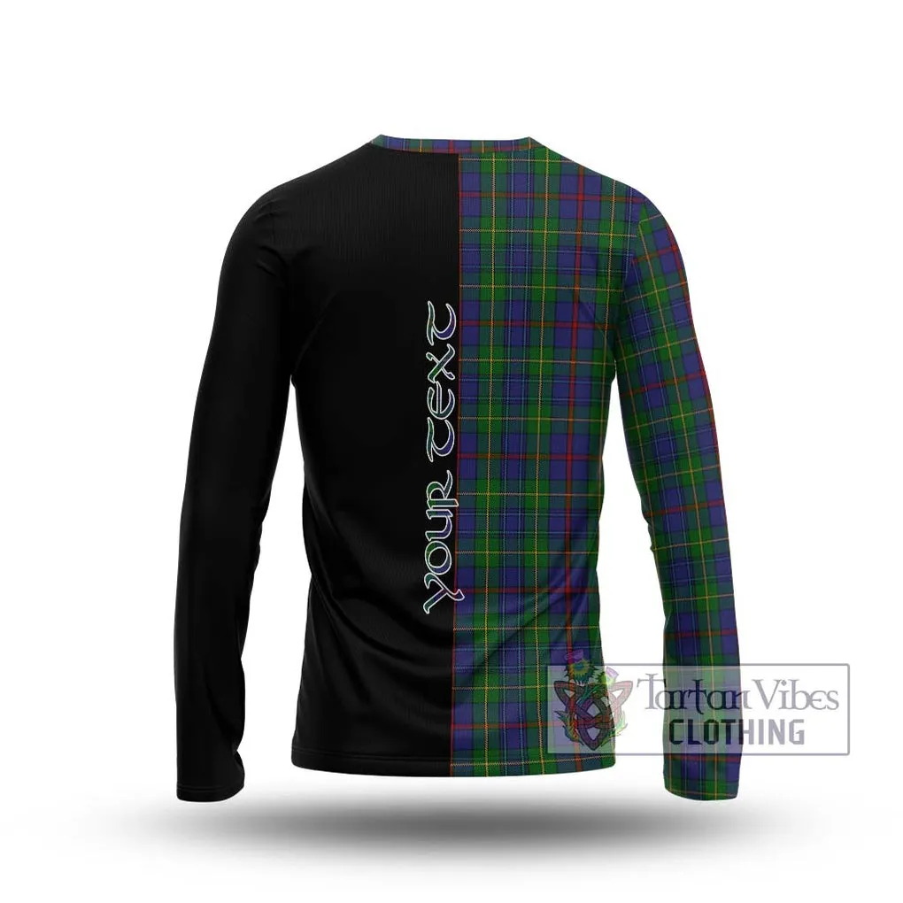 Bailey Tartan Long Sleeve T-Shirt with Family Crest and Half Of Me Style