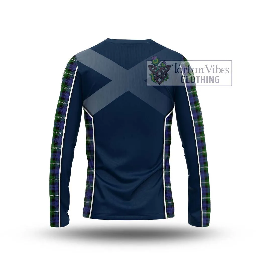 Baillie (Bailey) Tartan Long Sleeve T-Shirt with Family Crest and Lion Rampant Vibes Sport Style