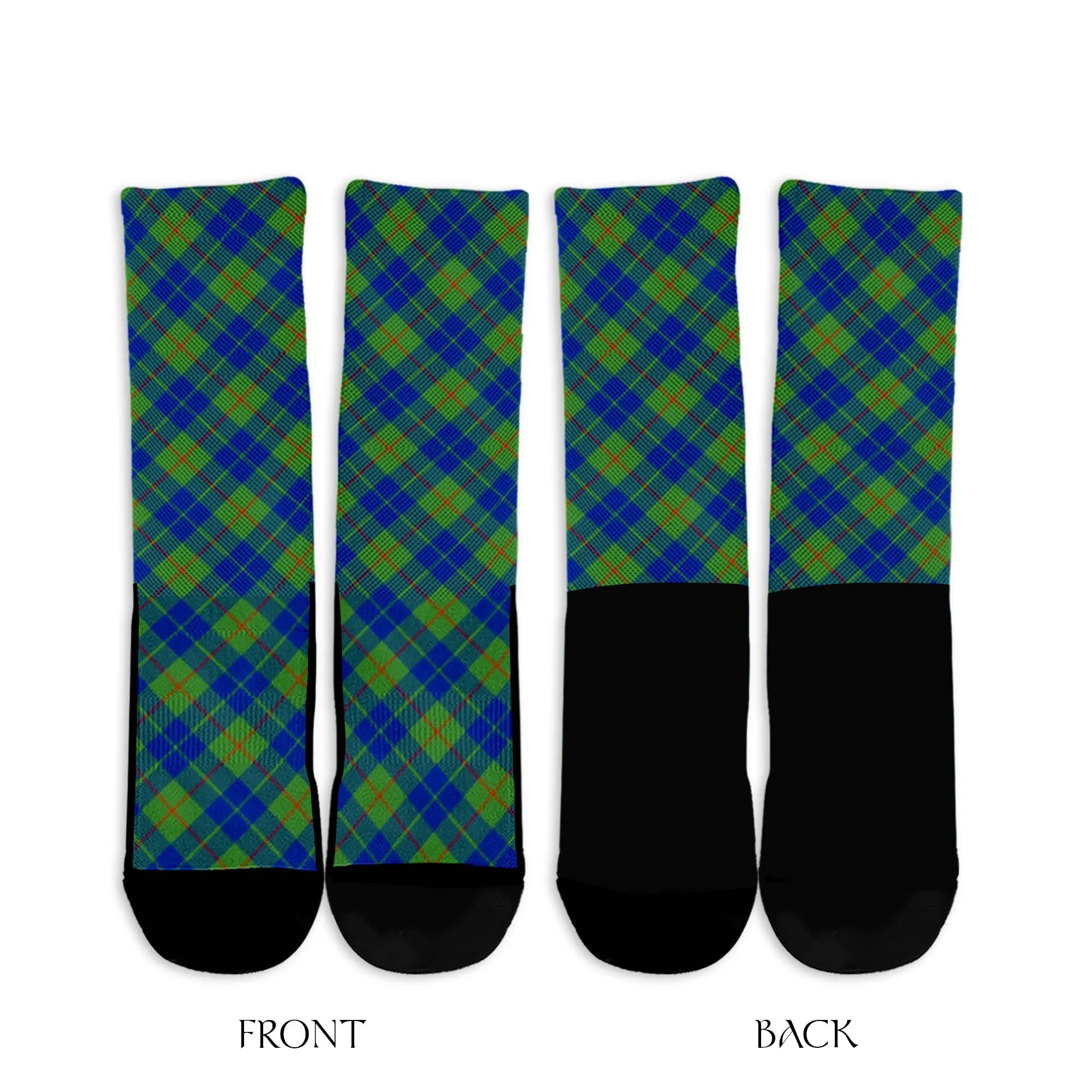 Barclay Hunting Ancient Tartan Crew Socks Cross Tartan Style