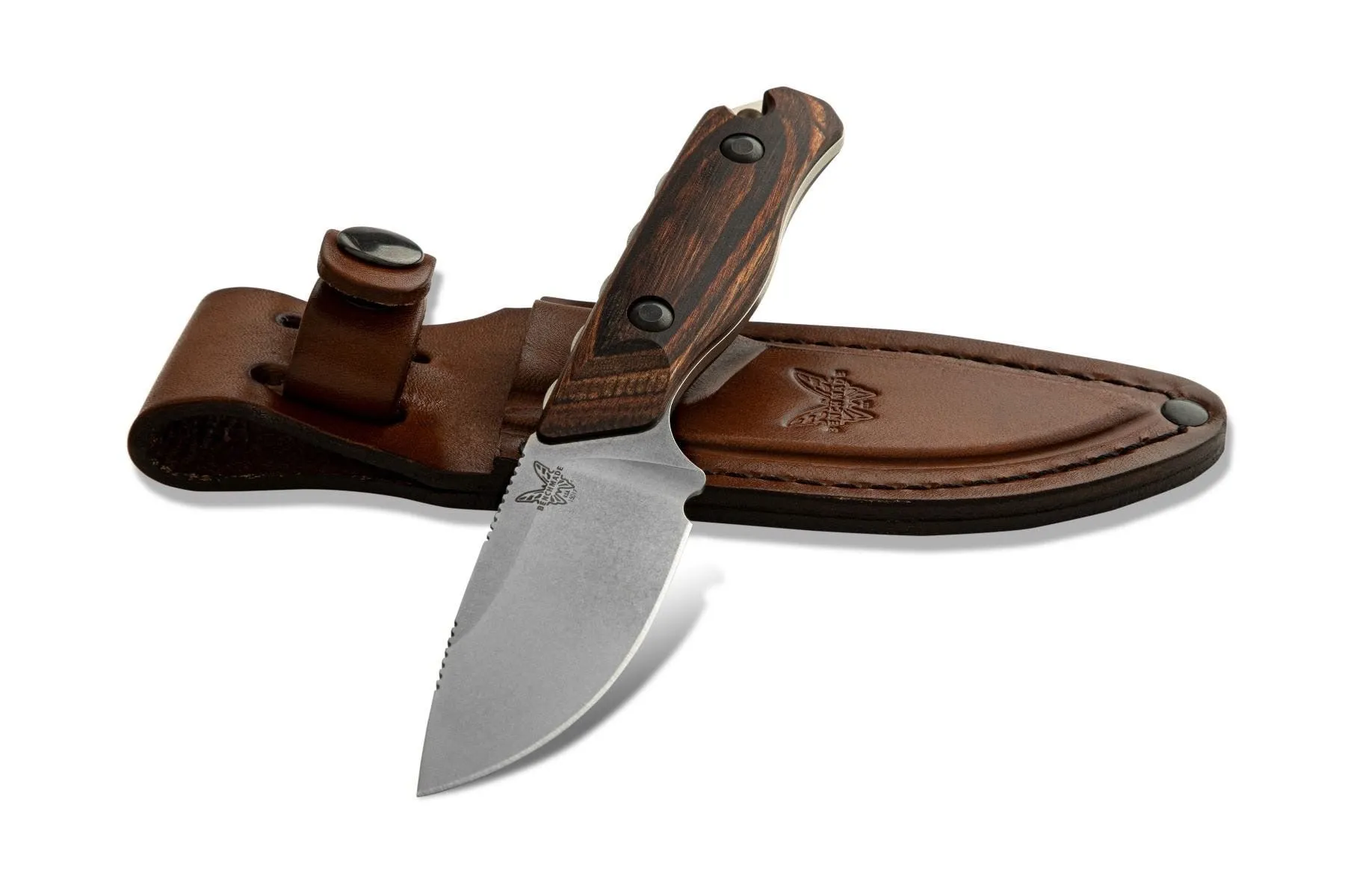 Benchmade 15017 Hidden Canyon Hunter Fixed Blade Knife 2.79in S30V Steel Blade - Leather Sheath