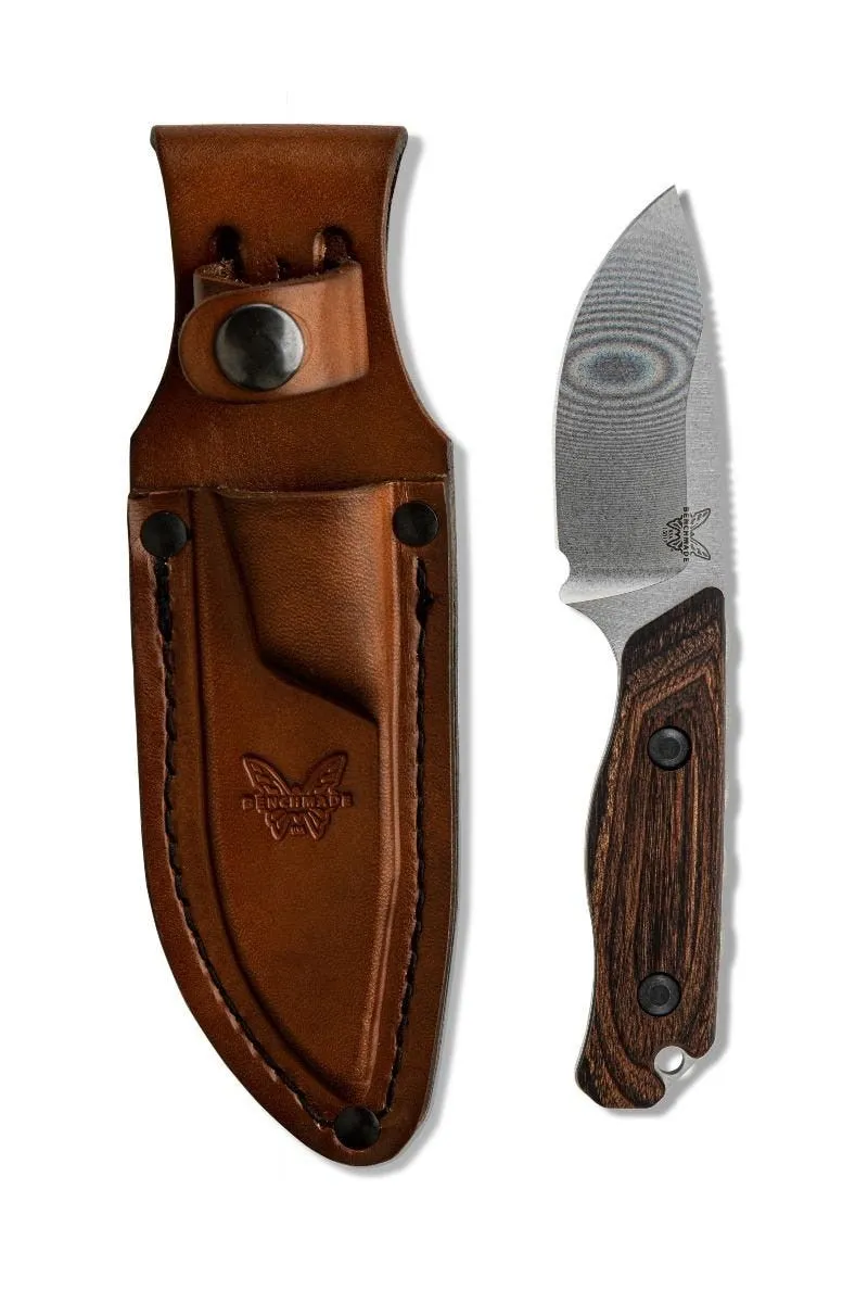 Benchmade 15017 Hidden Canyon Hunter Fixed Blade Knife 2.79in S30V Steel Blade - Leather Sheath