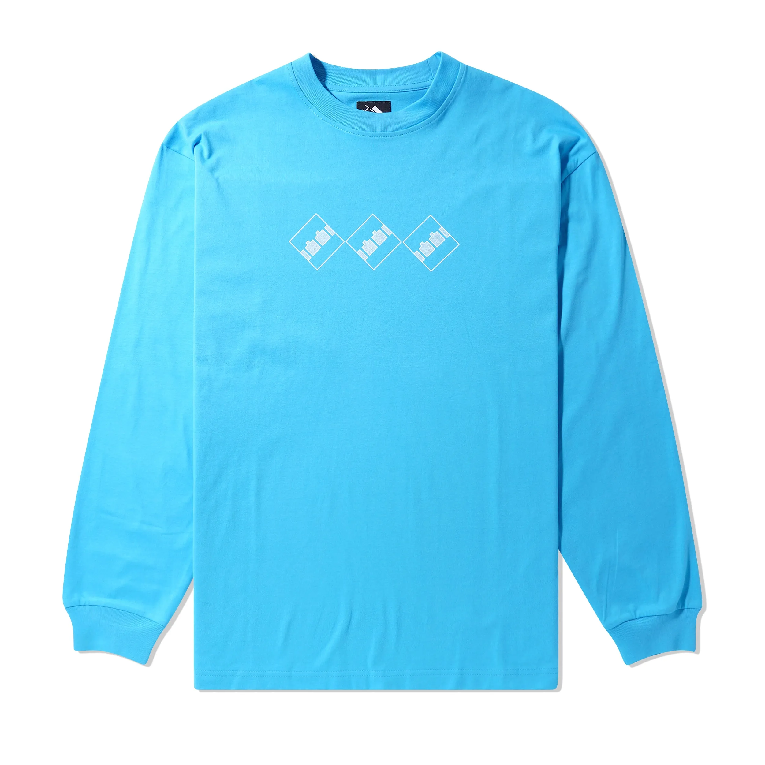 Block Noise 45 3 L/S Tee, Blue