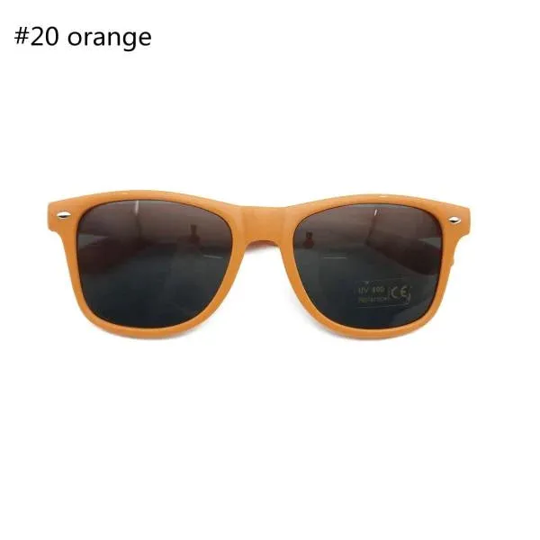 Bulk Customisable 48 Pack of Classic 80's Style Adult Sunglasses, UV400 Rated, with Spring Loaded Hinges, 20 Colours