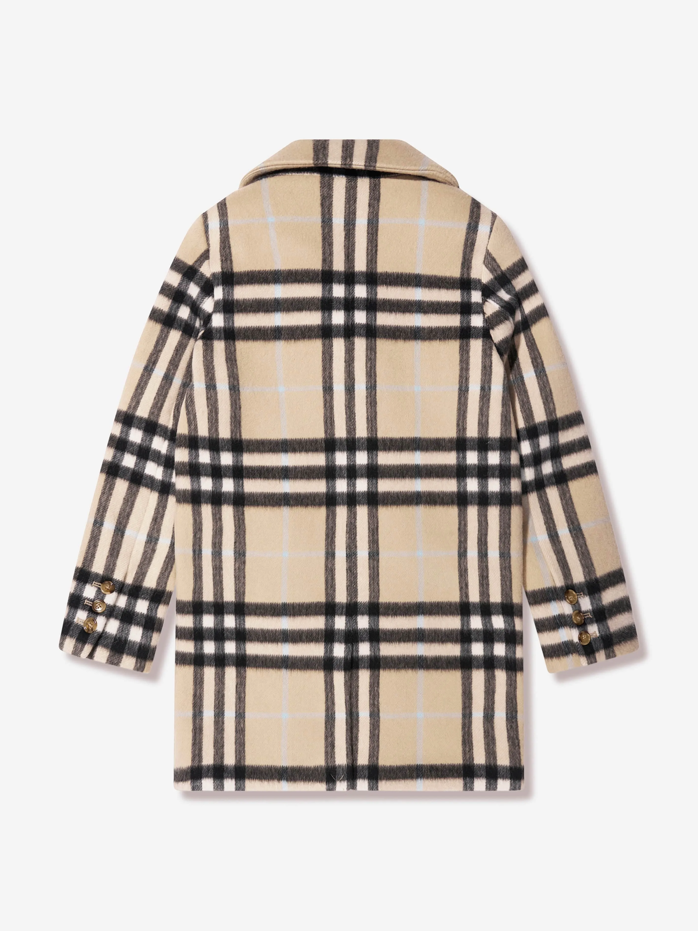 Burberry Girls Wool Check Poppy Coat