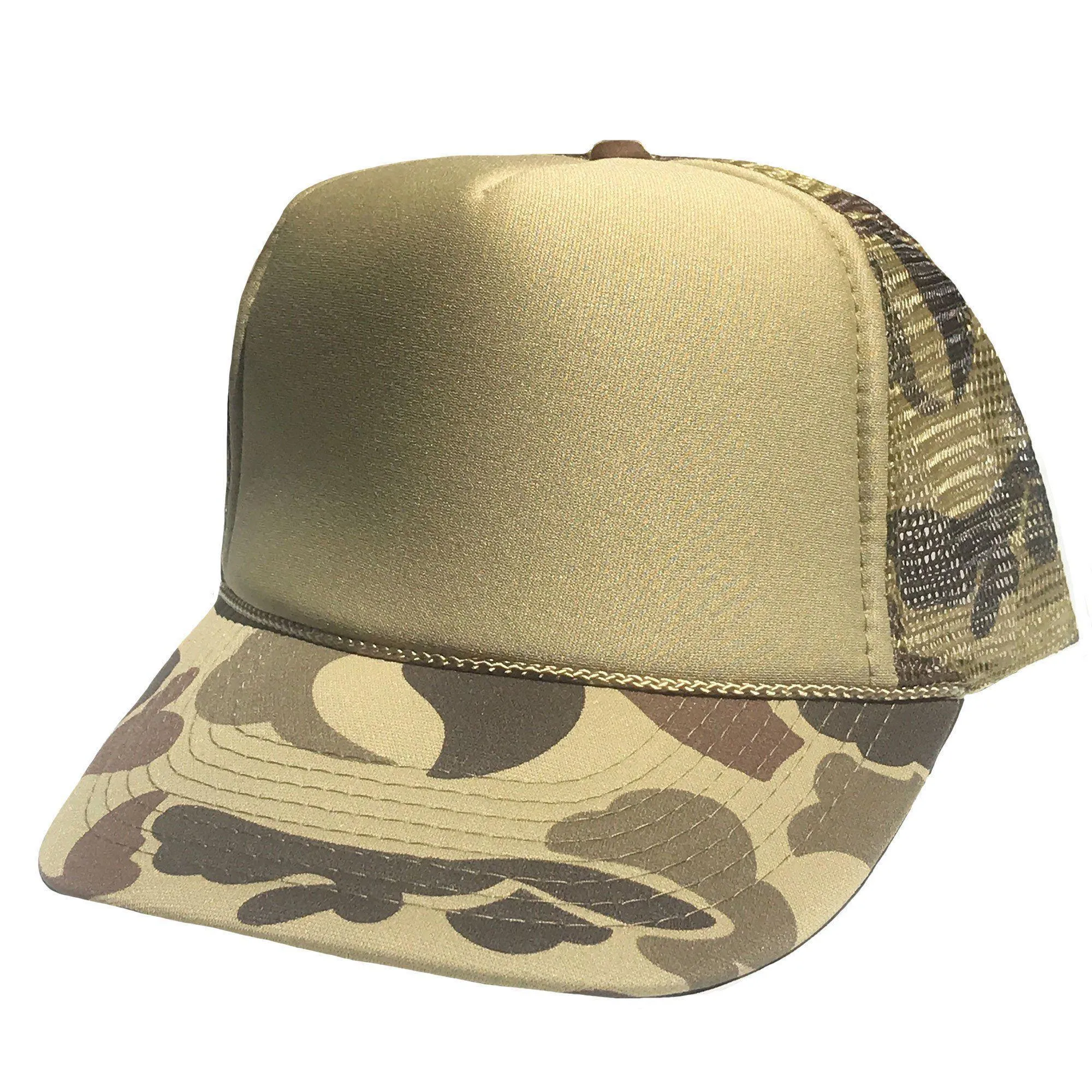 Camo Camouflage Hunting Fishing Trucker Baseball Foam Mesh Hats Caps