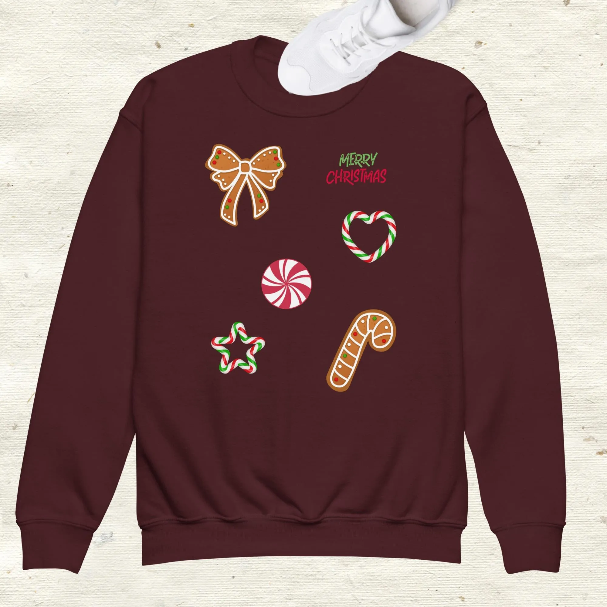 Candy Cane Youth Crewneck Sweatshirt