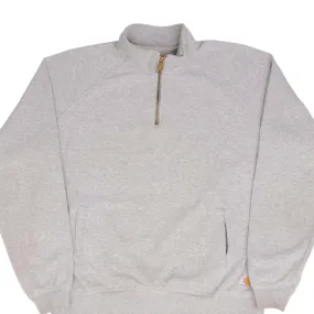 CARHARTT QUARTER ZIP GREY SWEATSHIRT SIZE LARGE