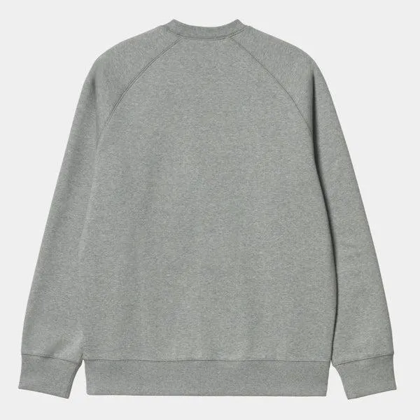 Carhartt WIP  Chase Crewneck Sweatshirt Grey Heather - Gold