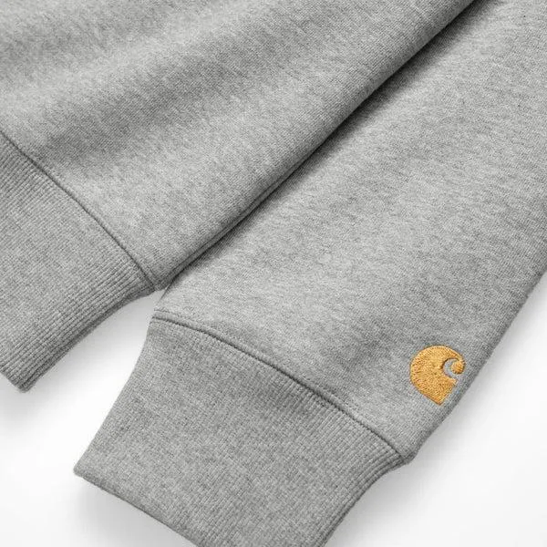 Carhartt WIP  Chase Crewneck Sweatshirt Grey Heather - Gold