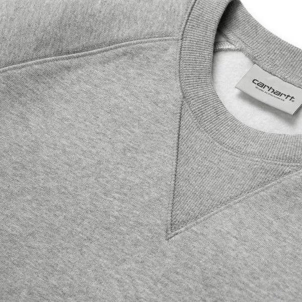 Carhartt WIP  Chase Crewneck Sweatshirt Grey Heather - Gold