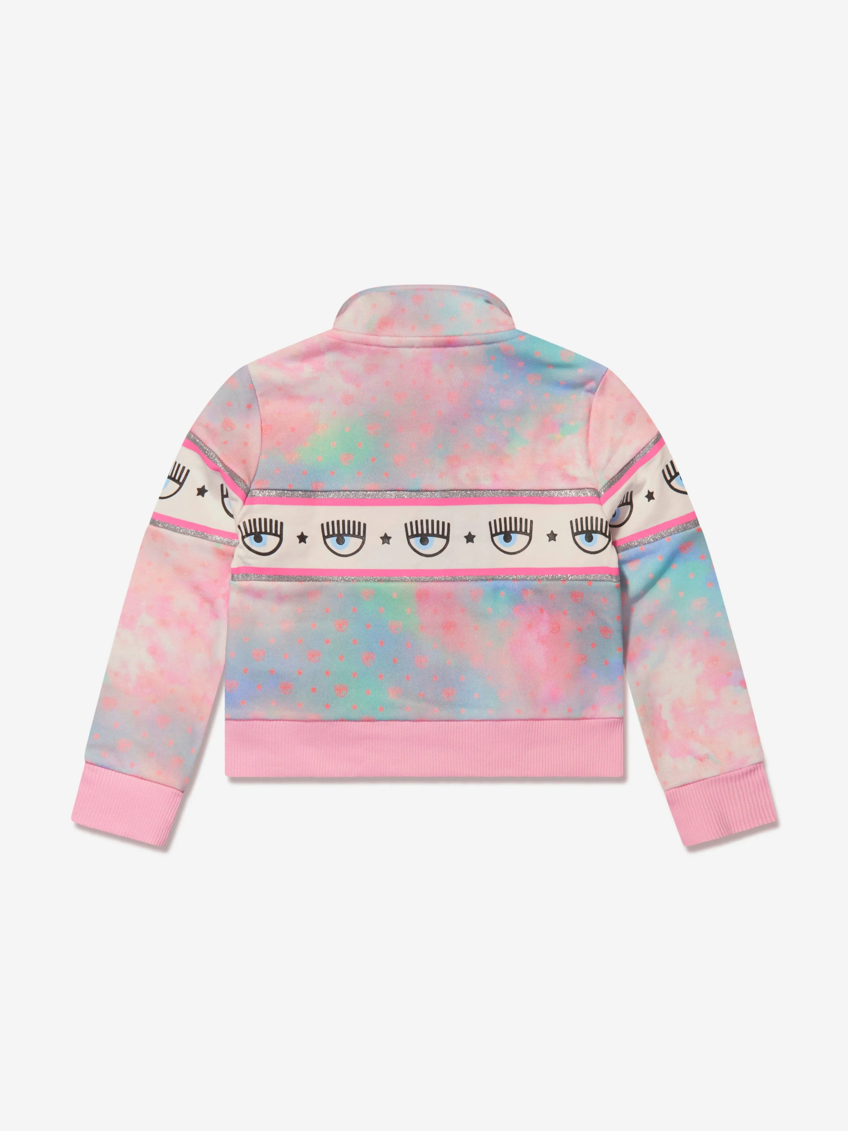 Chiara Ferragni Girls Cloud Print Zip Up Sweatshirt