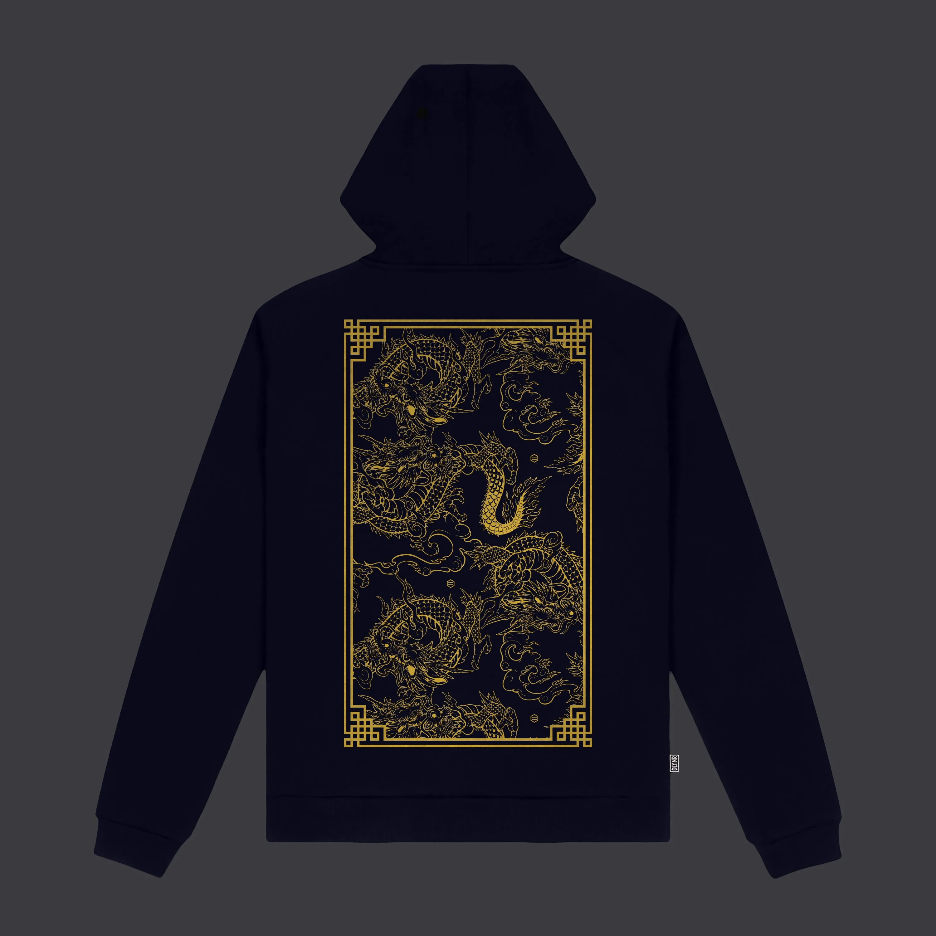 Chinese Dragon Hoodie Navy