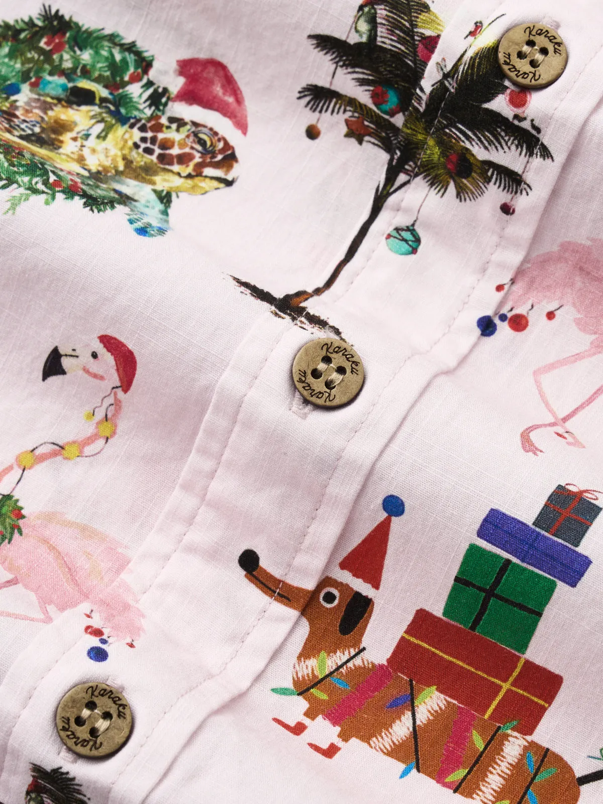 Christmas in Hawaii Cotton Shirt