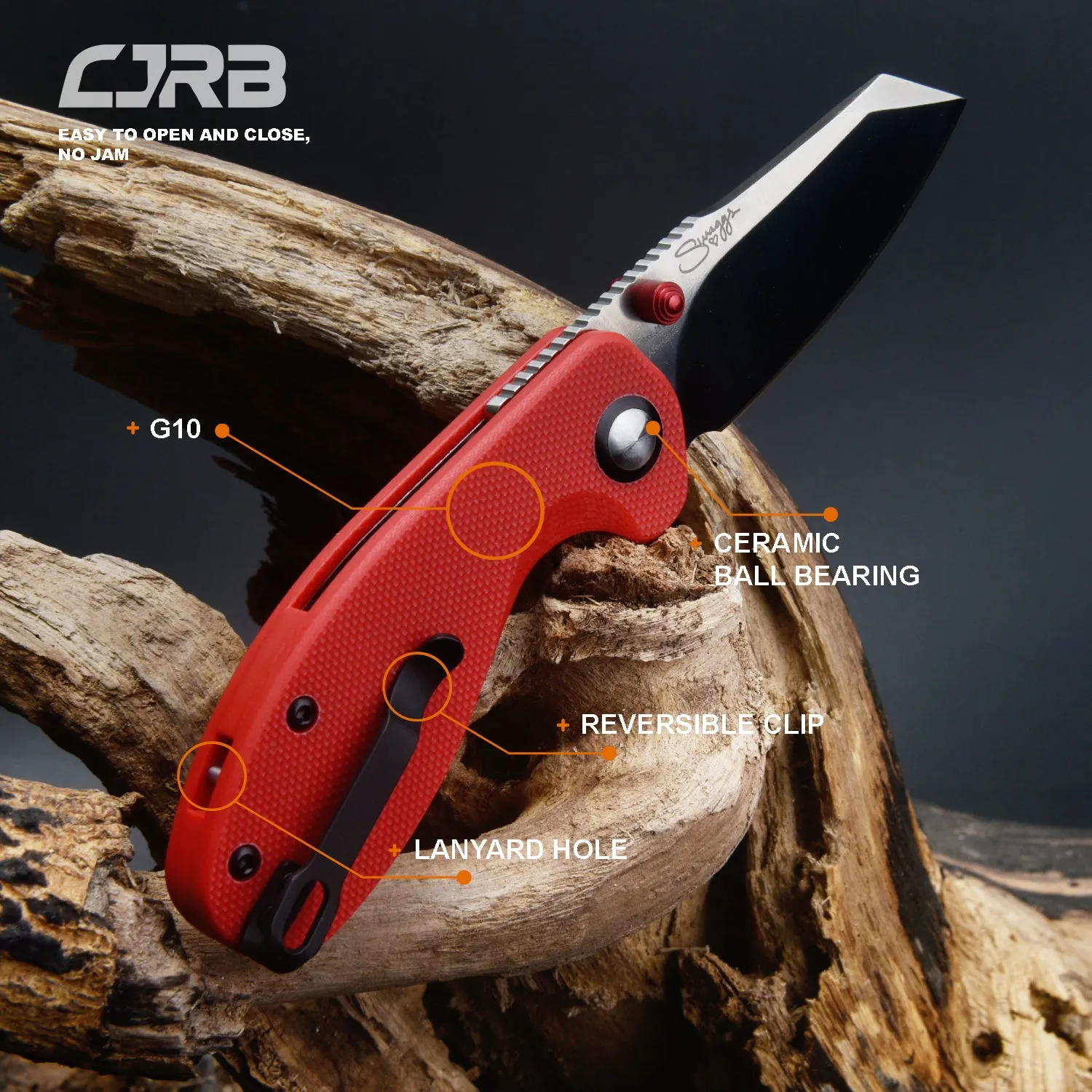 CJRB Maileah J1918 AR-RPM9 Steel Blade G10 Handle Folding Knives