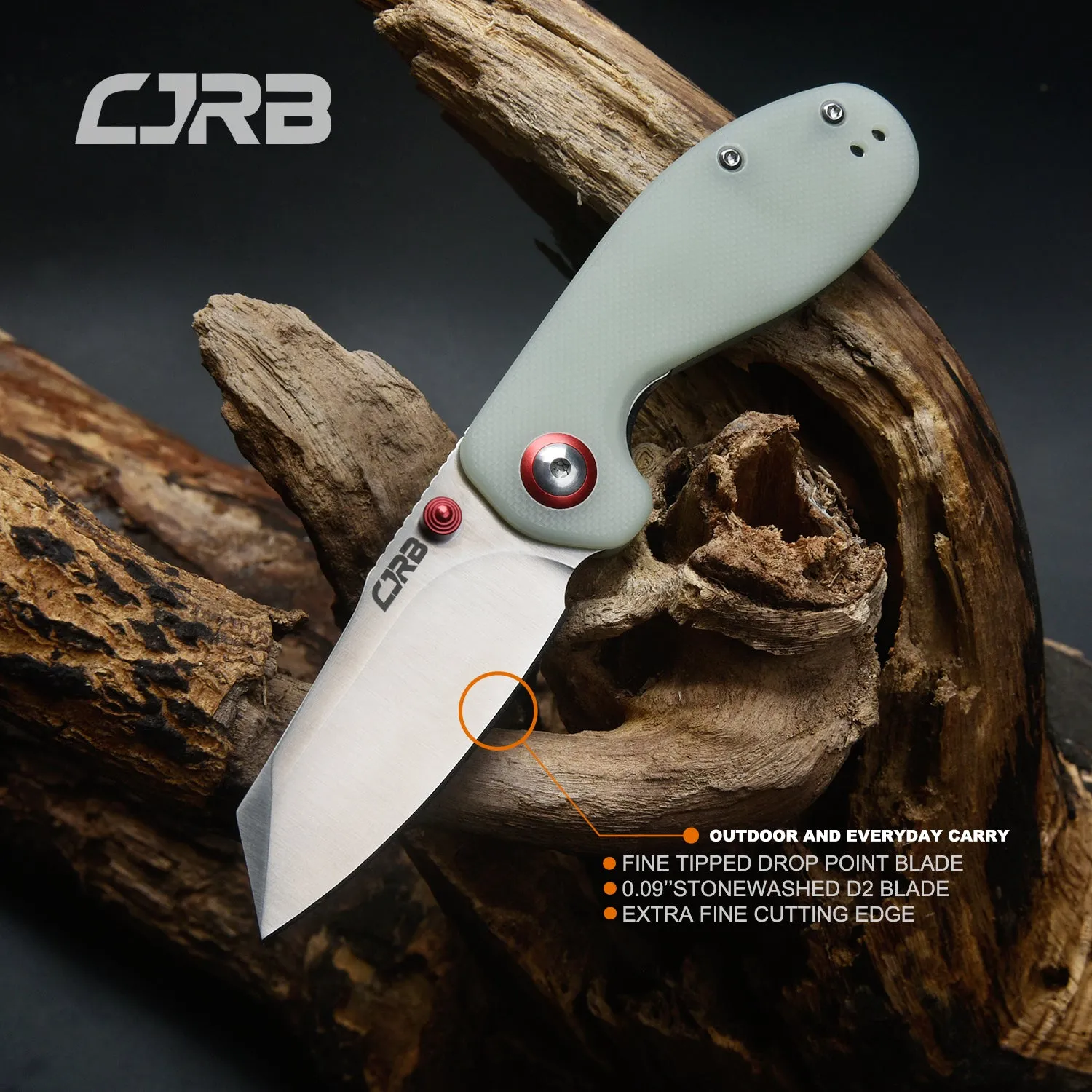 CJRB Maileah J1918 AR-RPM9 Steel Blade G10 Handle Folding Knives