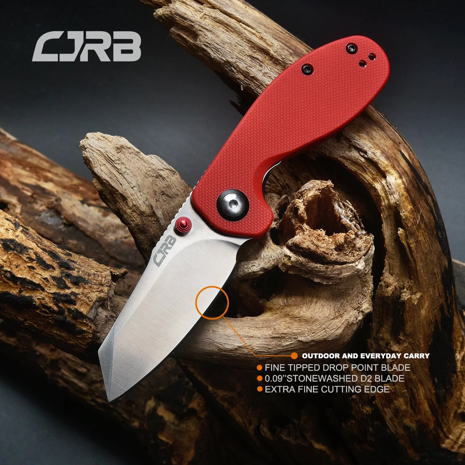 CJRB Maileah J1918 AR-RPM9 Steel Blade G10 Handle Folding Knives