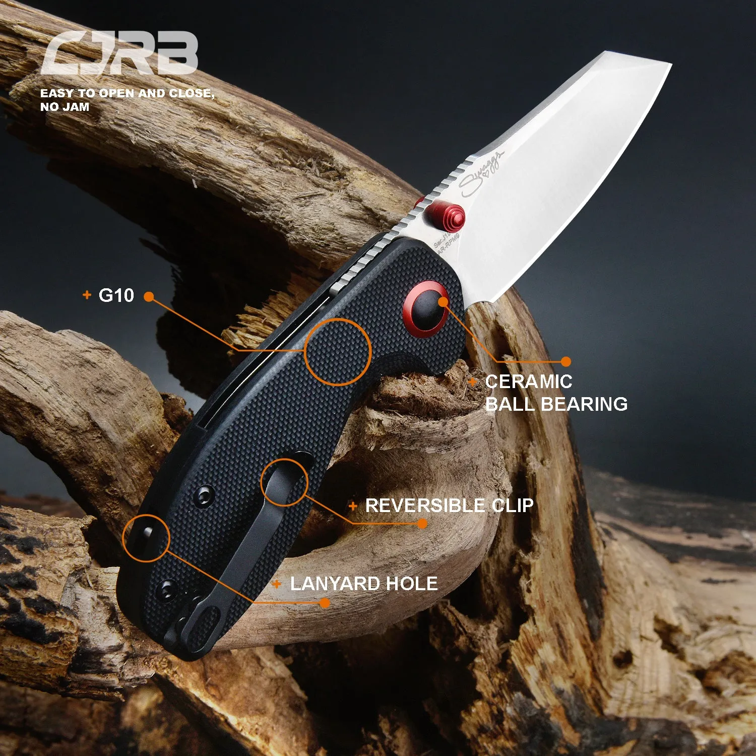 CJRB Maileah J1918 AR-RPM9 Steel Blade G10 Handle Folding Knives