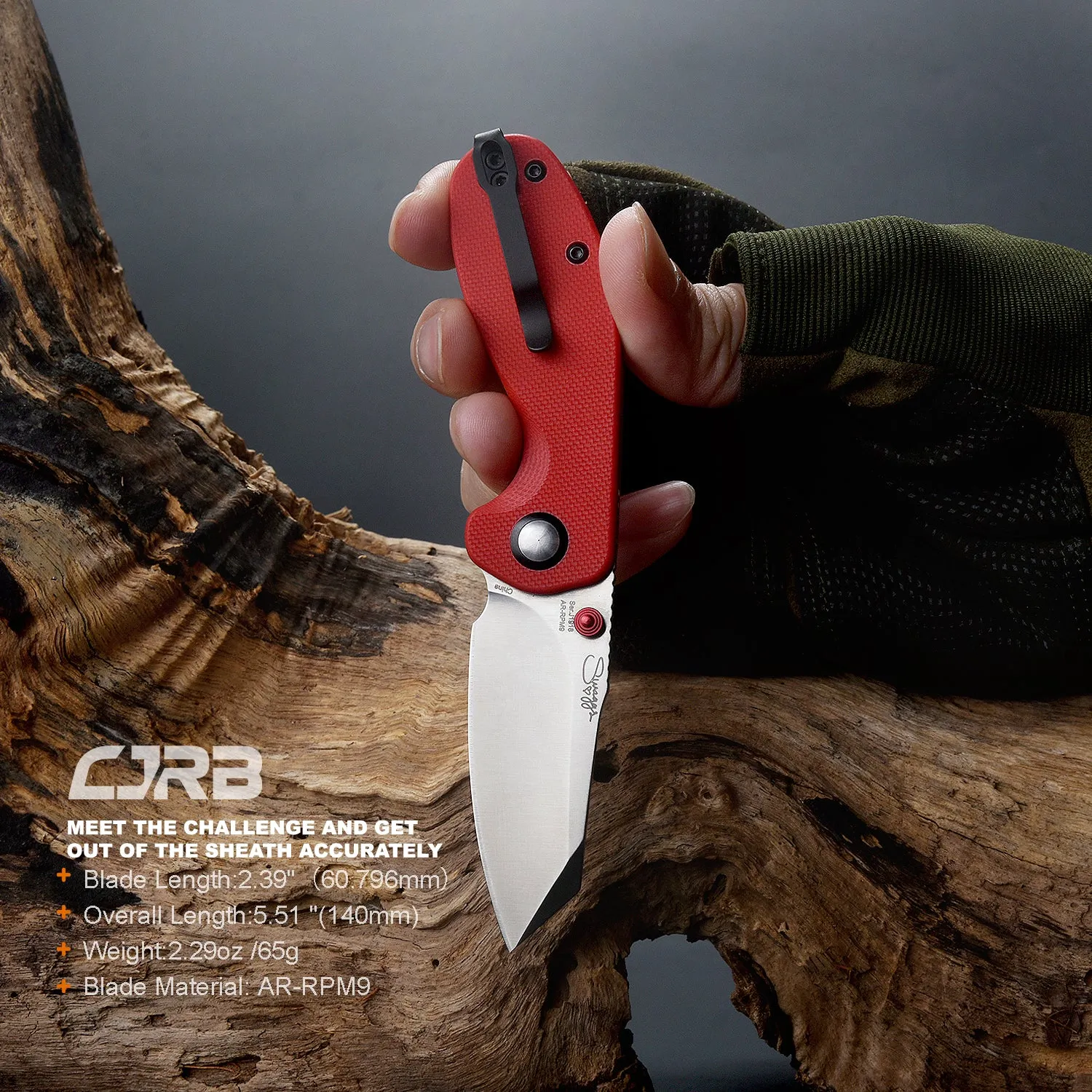 CJRB Maileah J1918 AR-RPM9 Steel Blade G10 Handle Folding Knives