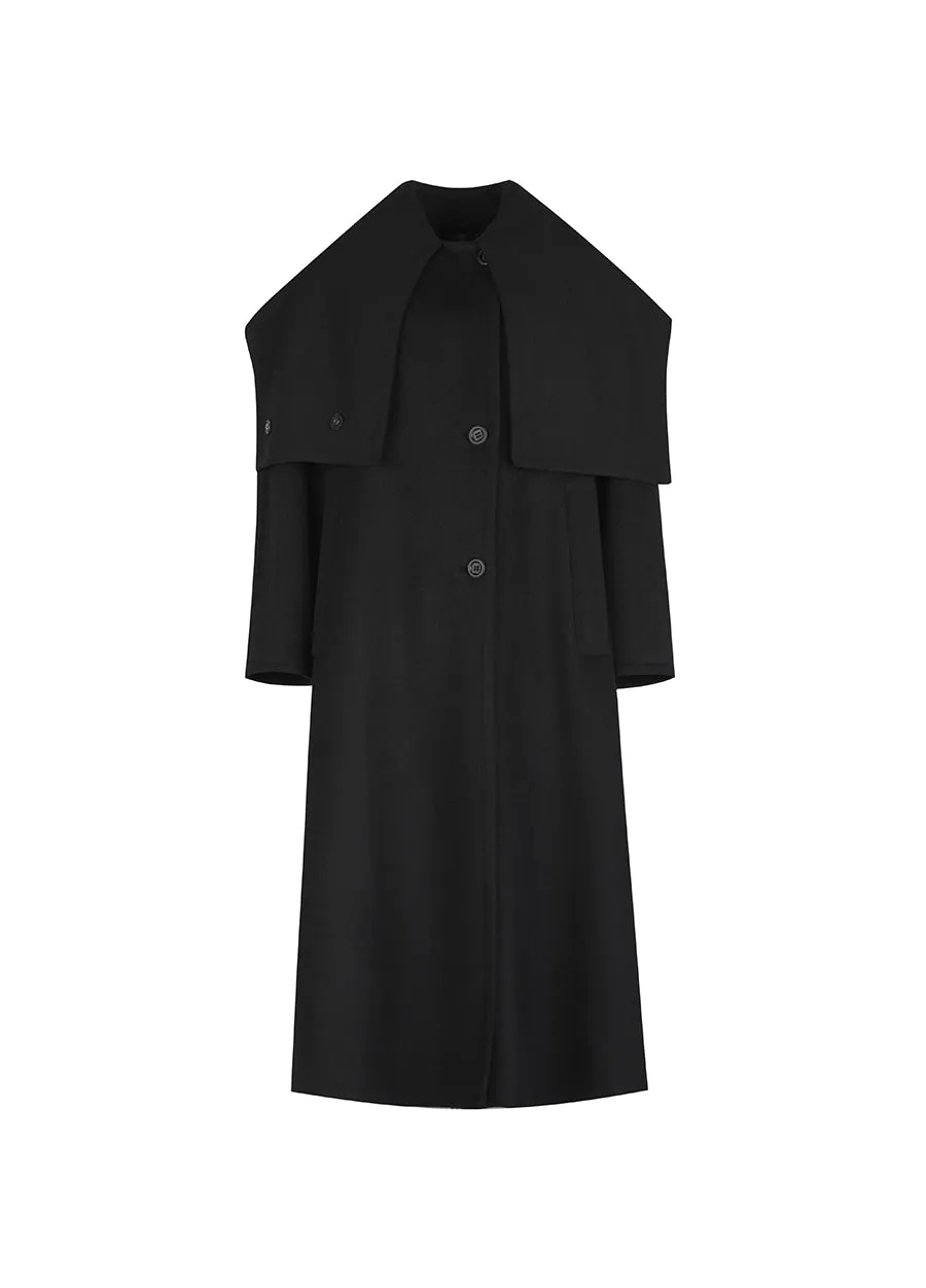 Coat / JNBY Full-length Convertible Wool Coat