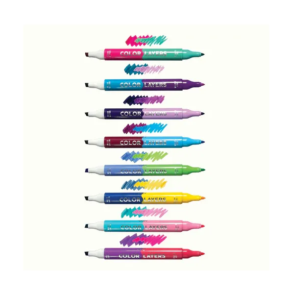 Color Layers Double Ended Layering Markers - Set of 8