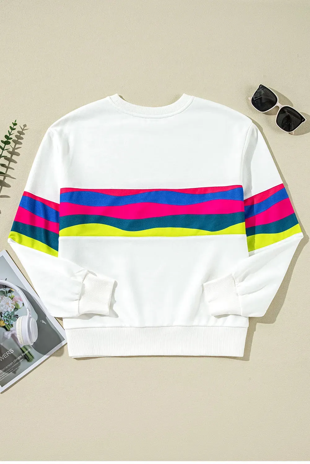 Contrast Long Sleeve Top