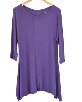 Cool Summer Grape Asymmetric Swing Tunic