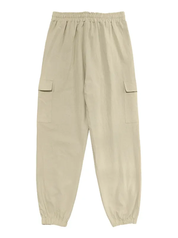 Cotton Joggers Pencil Beach Pants for Men