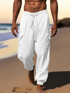 Cotton Joggers Pencil Beach Pants for Men