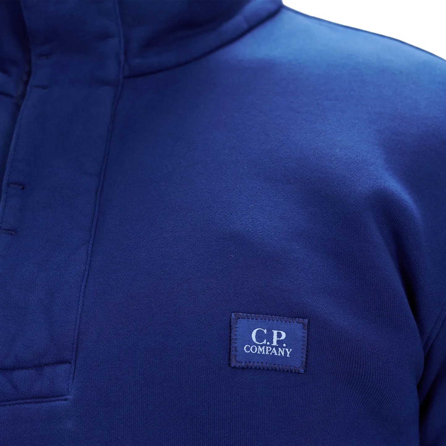 CP Company Blue Stand Collar Sweatshirt